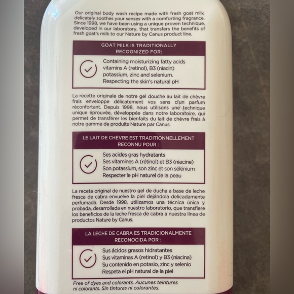 Nature by Canus Moisturizing Body Wash Sensitive Skin Goat Milk Natural Cleanser - Picture 7 of 10